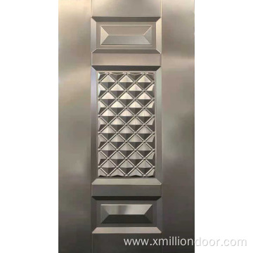 Decorative steel door plate